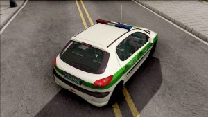 ماشین پژو 206 پلیس برای GTA San Andreas
